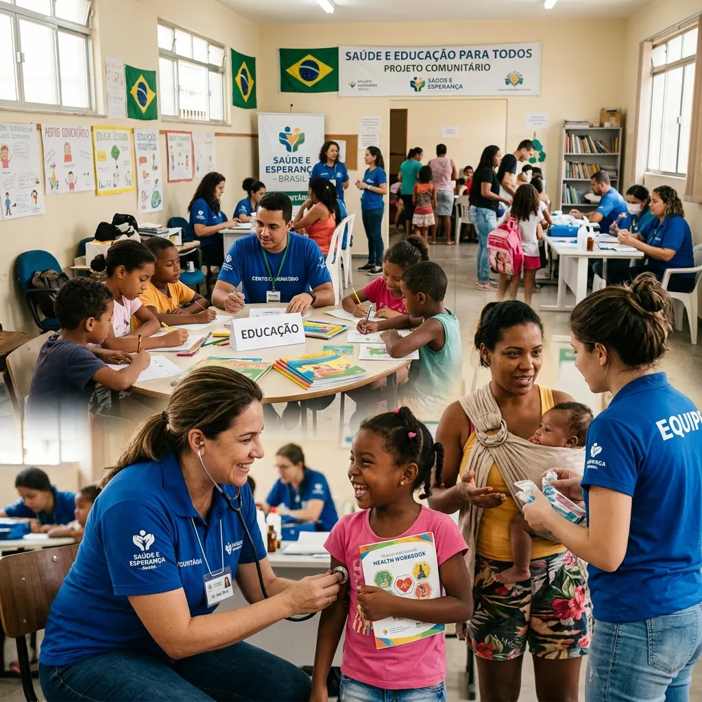 Equipe do Instituto prestando atendimento à comunidade